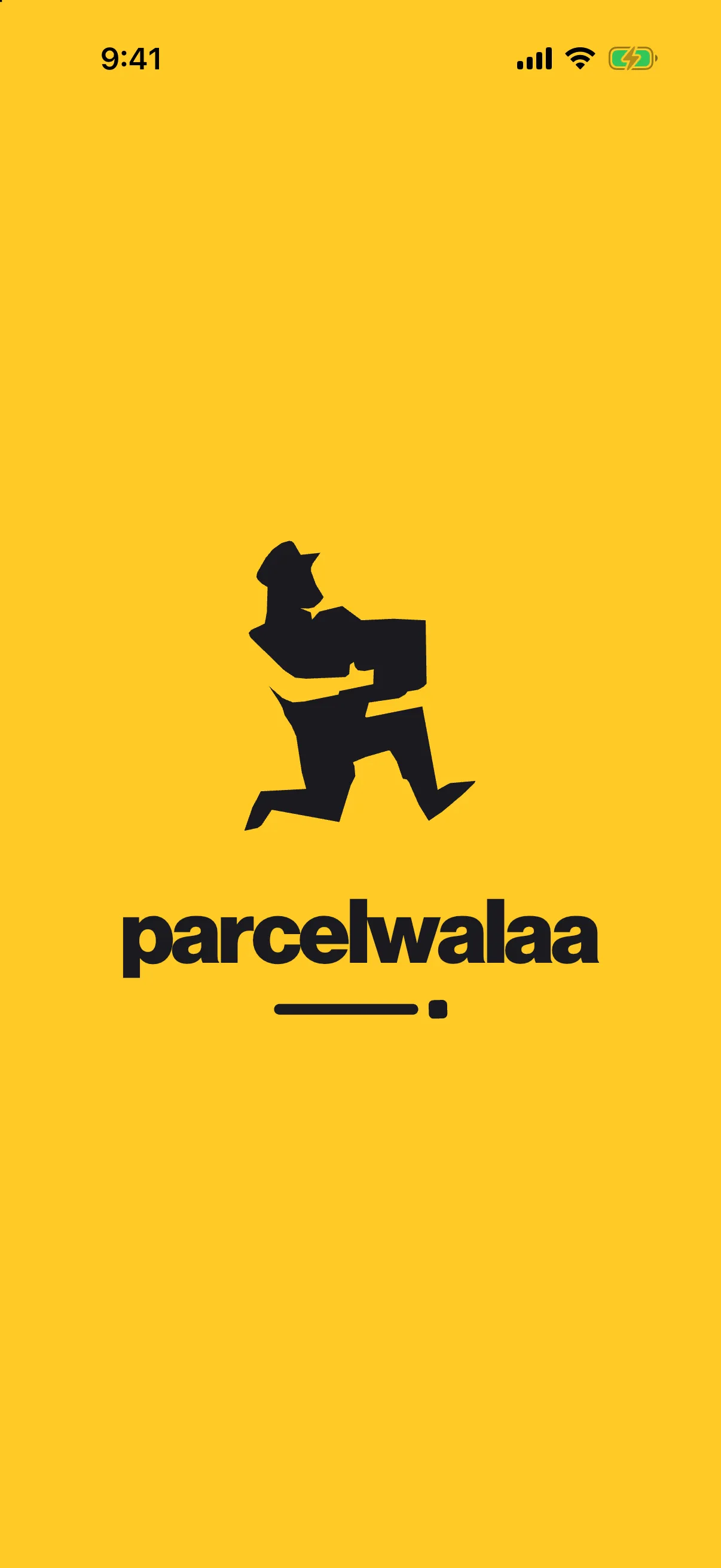 Parcelwalaa customer app, Launch screen